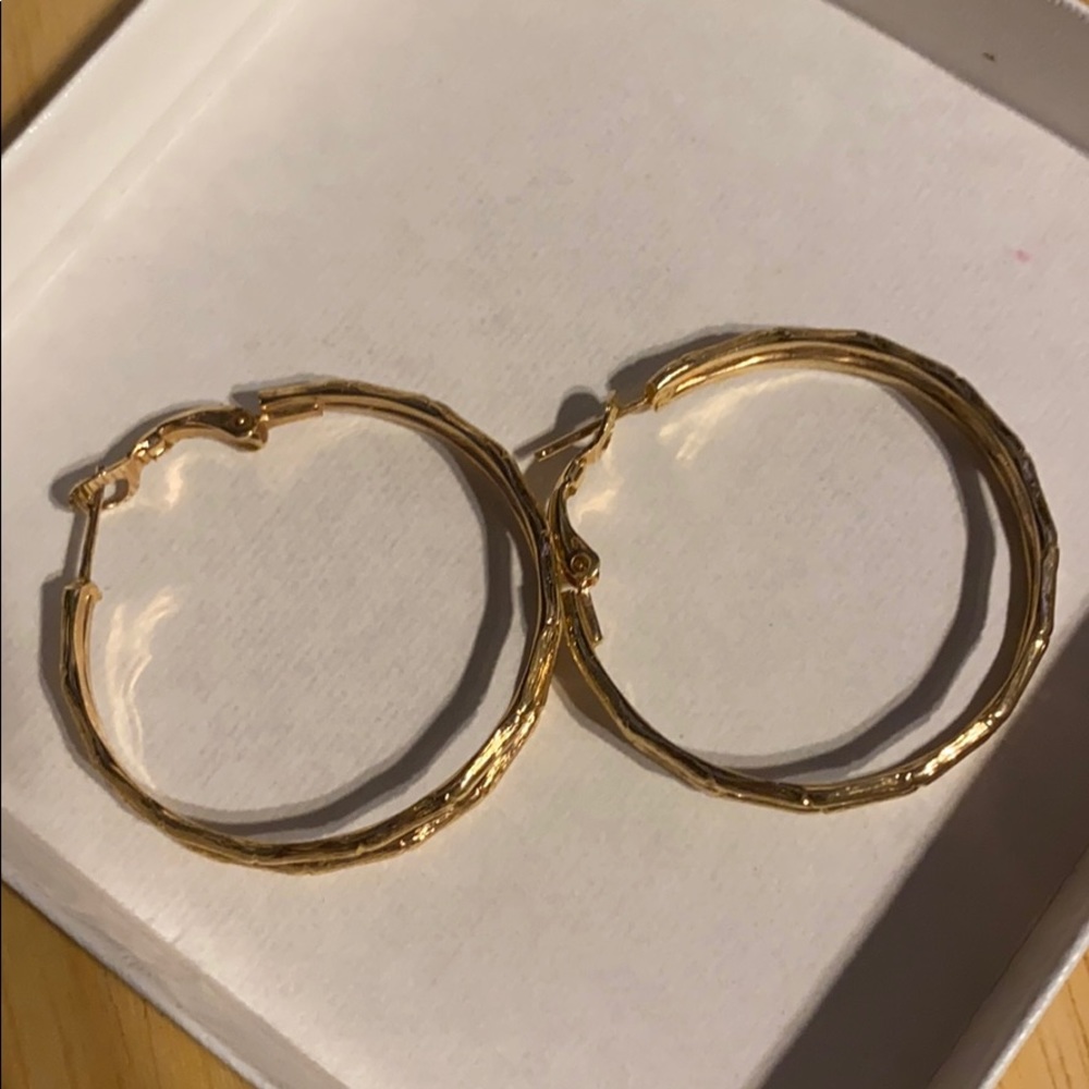 Gold hoop earrings